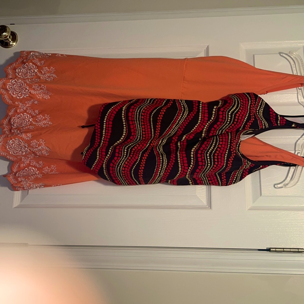 Swim bathing cruise attire. Size 18 18W Both have lightly padded bra area.